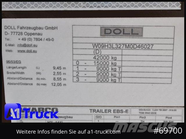 Doll H3L-14XL Holz Tele, Lenk,275 tkm. TÜV 02/2027 Semirremolque de transporte de madera