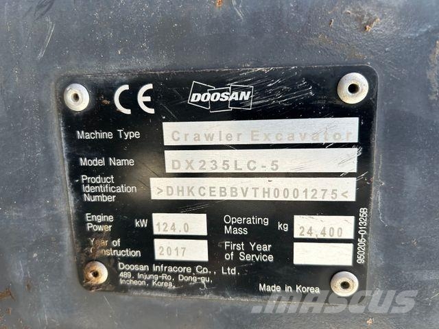 Doosan DX 235 LC-5 Escavadoras de rastos