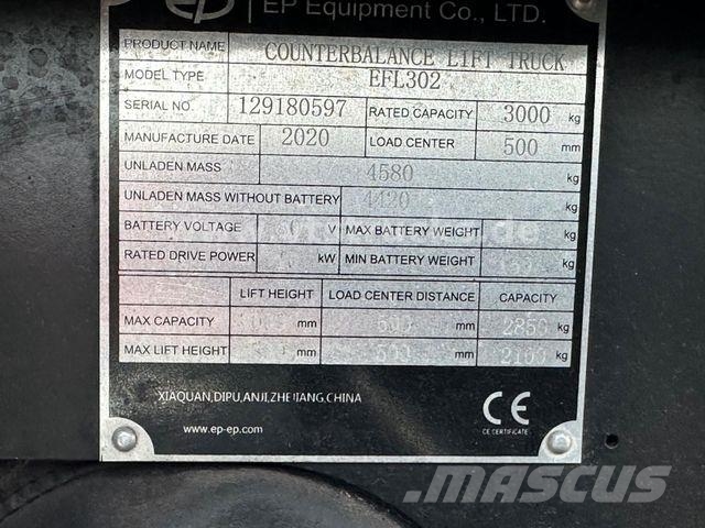 EP EFL 302 Elektrostapler BJ.2020 Вилични кари-повдигачи - други