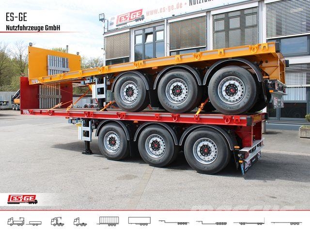 Es-ge 3-Achs-Ballastauflieger Semirremolques de góndola rebajada