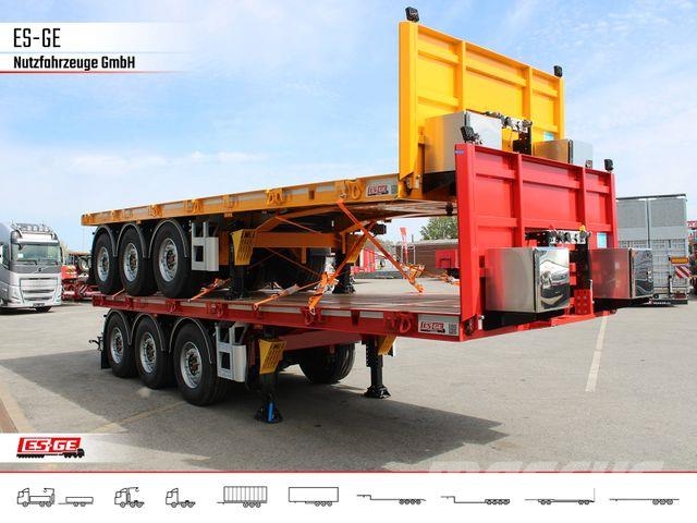 Es-ge 3-Achs-Ballastauflieger Semirremolques de góndola rebajada