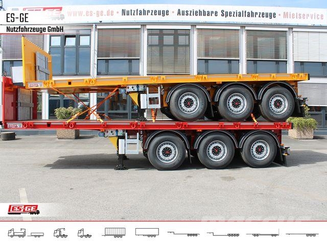 Es-ge 3-Achs-Ballastauflieger Semirremolques de góndola rebajada