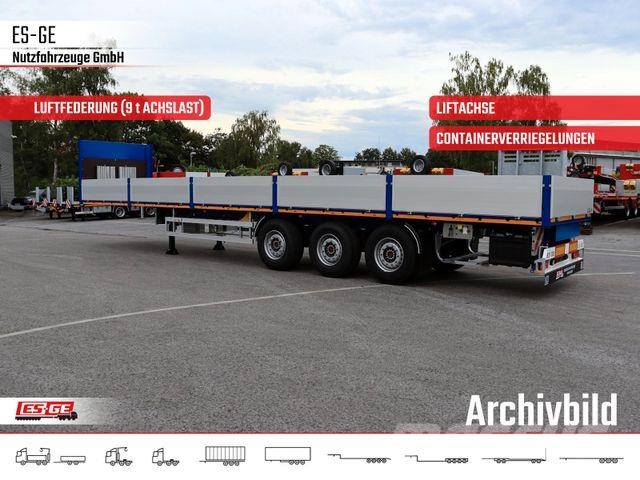 Es-ge 3-Achs Sattelanhänger - Bordwände + CV Low loader-semi-trailers