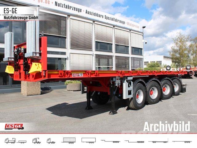 Es-ge 4-Achs-Ballastauflieger Low loader-semi-trailers