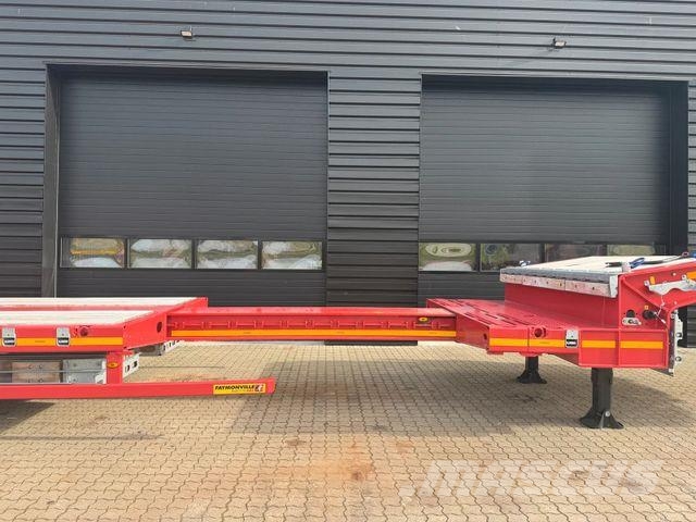 Faymonville 4-axle lowloader / ramps / extendable / excavato Low loader yari çekiciler