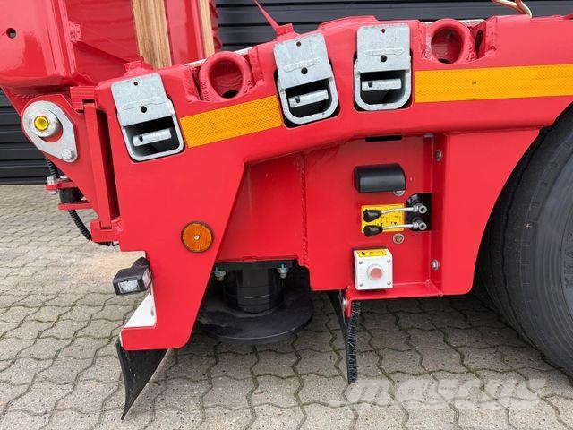 Faymonville 4-axle lowloader / ramps / extendable / excavato Low loader yari çekiciler