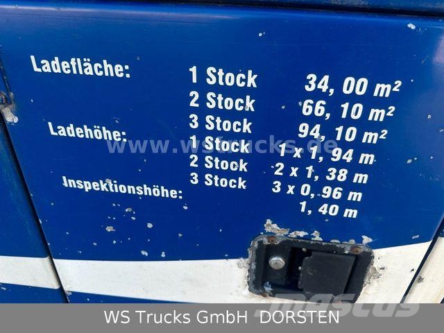 Finkl 3 Stock Vollausstattung Hubdach Állatszállító félpótkocsik