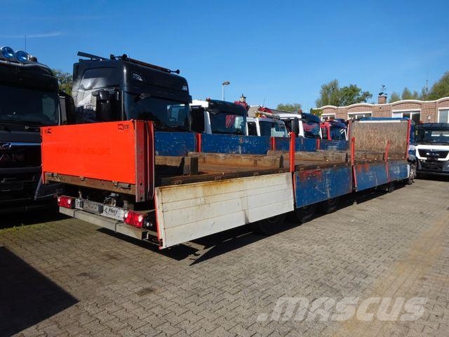 Fliegl Sattelpritsche mit Bordwänden und 3 Achsen Poluprikolice sa otvorenim sandukom