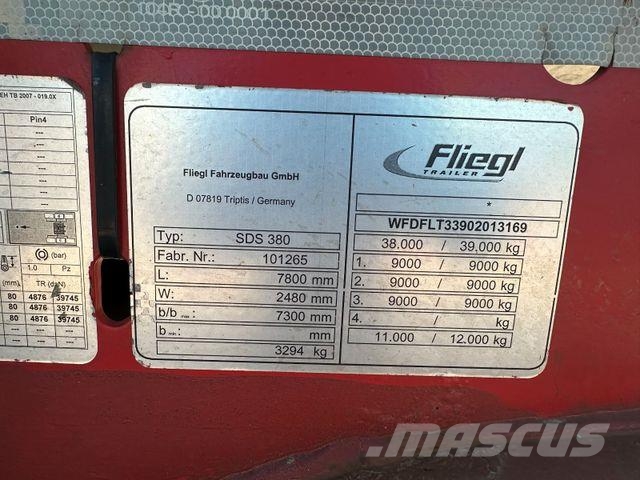 Fliegl SDS390 ADR 20 FT Причепи для перевезення контейнерів