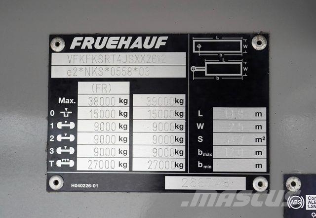 Fruehauf FIRANKA / MULTI LOCK / WINDA Plachtové návesy