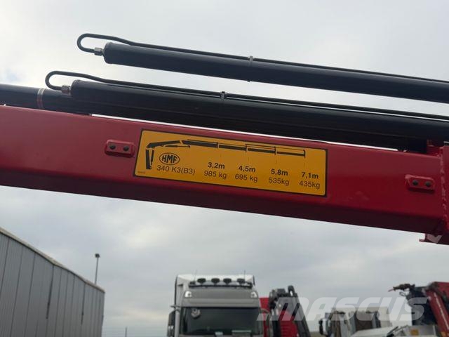 Fuß+Jacobsen, Containerpritsche + Kran, Plateau Pick up/Prelata