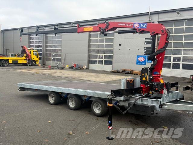 Fuß+Jacobsen, Containerpritsche + Kran, Plateau Pick up/Prelata