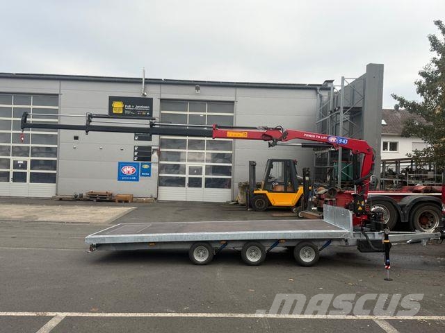 Fuß+Jacobsen, Containerpritsche + Kran, Plateau Pick up/Prelata