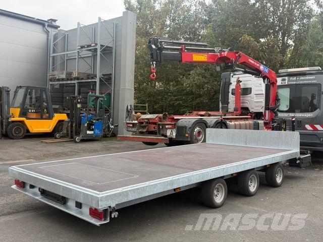 Fuß+Jacobsen, Containerpritsche + Kran, Plateau Pick up/Prelata