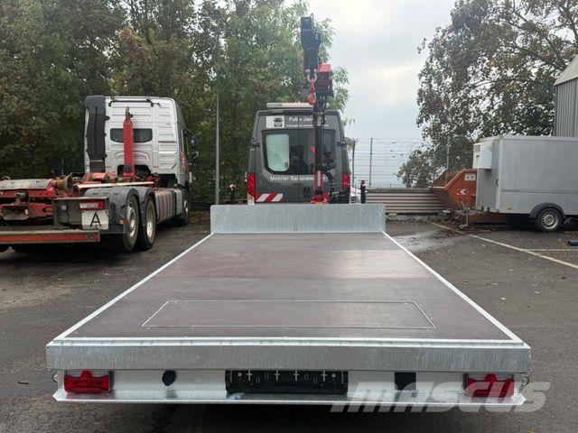Fuß+Jacobsen, Containerpritsche + Kran, Plateau Pick up/Prelata