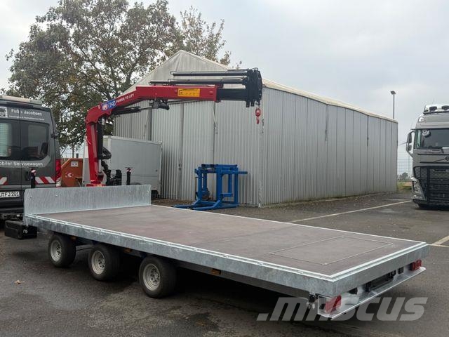 Fuß+Jacobsen, Containerpritsche + Kran, Plateau Pick up/Prelata