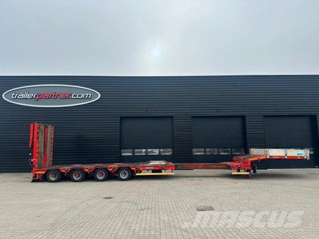 Goldhofer 4 axle Lowloader / Hydr. Power Steering نصف مقطورة مسطحة منخفضة