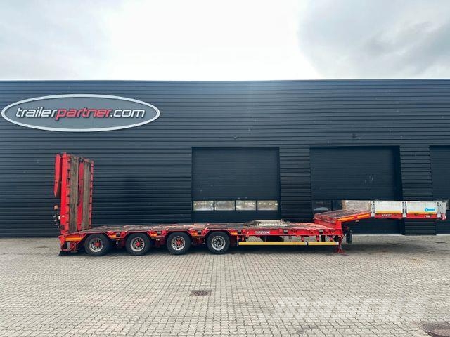 Goldhofer 4 axle Lowloader / Hydr. Power Steering نصف مقطورة مسطحة منخفضة