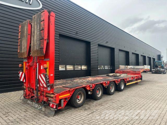 Goldhofer 4 axle Lowloader / Hydr. Power Steering نصف مقطورة مسطحة منخفضة