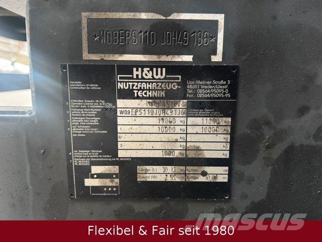 H&W 1 Achs Pritsche 7,75x2,50x3,00m.Gg.11T.,Tüv05-26 篷布拖車