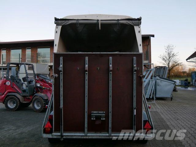 Holz Poly 2 Pferde 動物運輸拖車