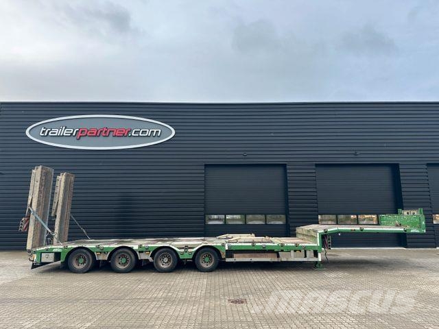 HRD AMT 4 achs tieflader / ausziehbar / Radmulde Low loader-semi-trailers