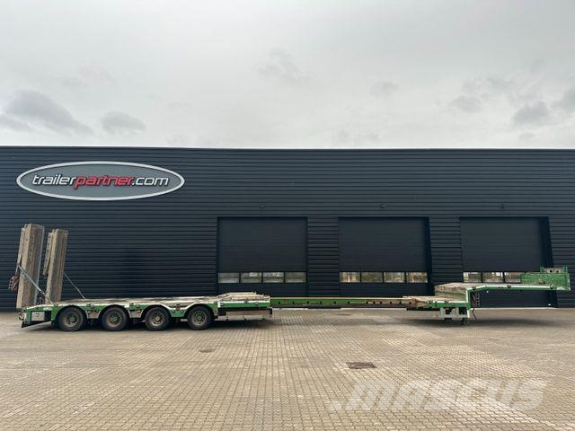 HRD AMT 4 achs tieflader / ausziehbar / Radmulde Low loader-semi-trailers