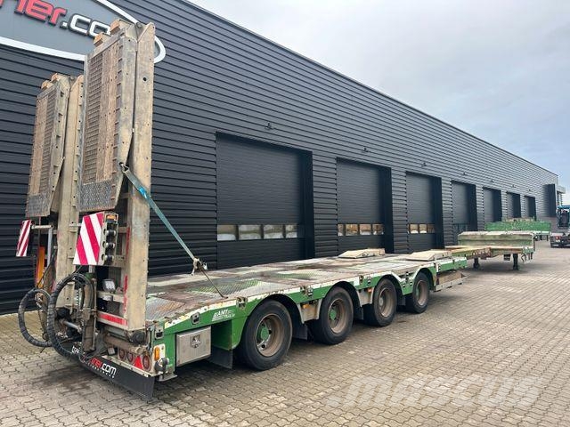 HRD AMT 4 achs tieflader / ausziehbar / Radmulde Low loader-semi-trailers