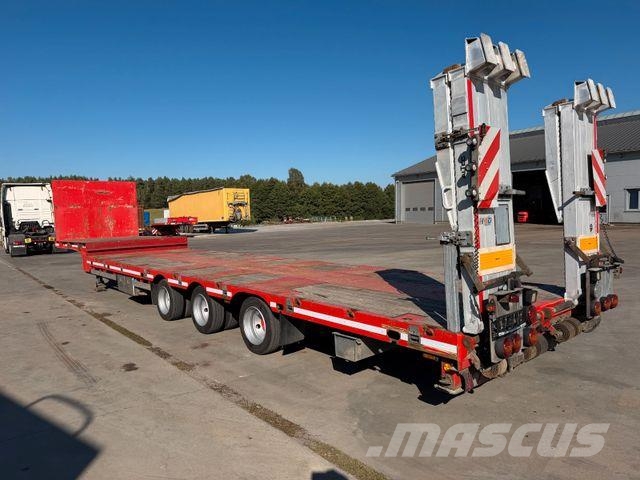 HRD Low Loader Low Deck Mega Extendable Žemo iškrovimo puspriekabės