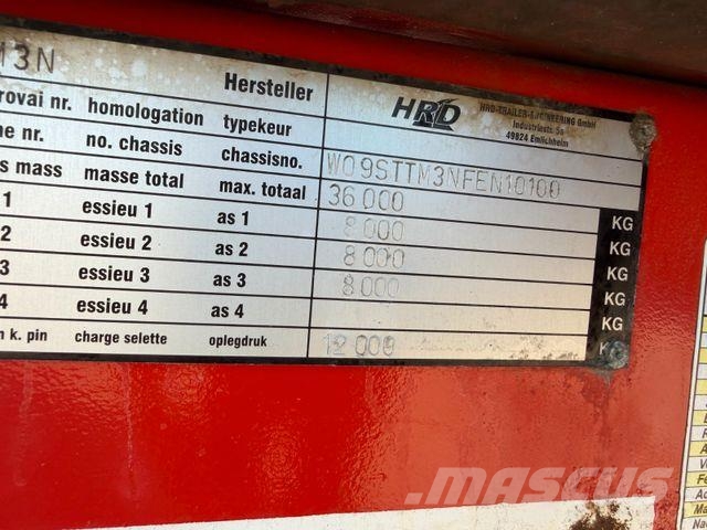 HRD Low Loader Low Deck Mega Extendable Žemo iškrovimo puspriekabės