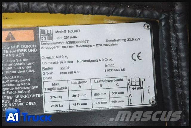 Hyster H3.0XT Diesel Triplex Seitenschieber Kabine Дизельные погрузчики