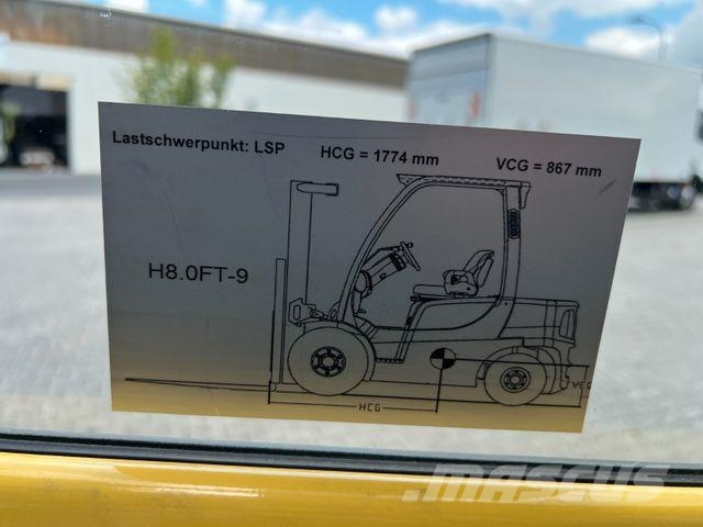 Hyster H8.0 FT9 / nur 1.426h! / Triplex: 5,52m / ZVG 柴油叉车