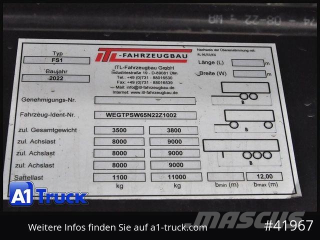 ITL Wingliner, hydr. Seitenwand, Lift-Lenkach Kofferauflieger