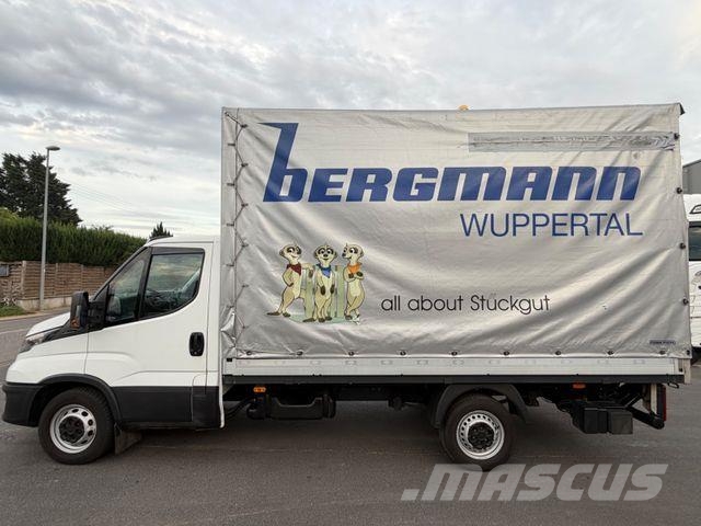 Iveco Daily 35s14, Pritsche/Plane, Palfinger LBW Klima 커튼사이더 트럭