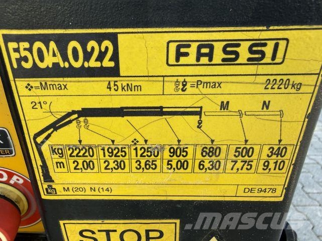 Iveco Daily 65C15 Kran Fassi F50 Tovornjaki s kesonom/platojem
