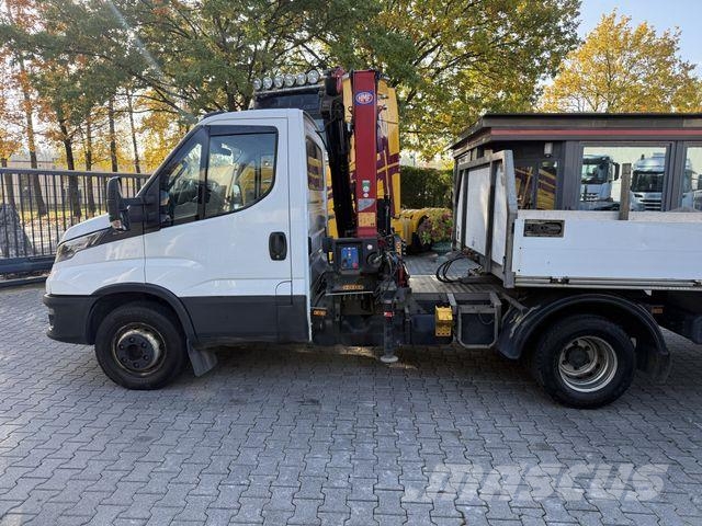Iveco Daily 70-180 Kran HMF 710 + Auflieger Kranwagen