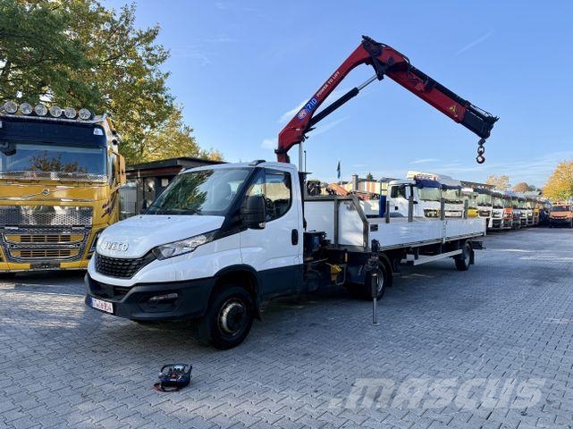 Iveco Daily 70-180 Kran HMF 710 + Auflieger Kranwagen