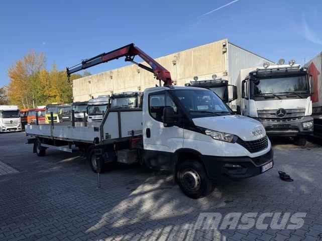 Iveco Daily 70-180 Kran HMF 710 + Auflieger Kranwagen