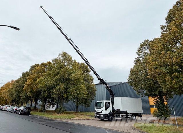 Iveco EUROCARGO 160E210 - Kran - Koffer - 32 TKm Vlakke laadvloer met kraan
