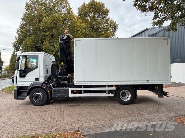 Iveco EUROCARGO 160E210 - Kran - Koffer - 32 TKm Vlakke laadvloer met kraan