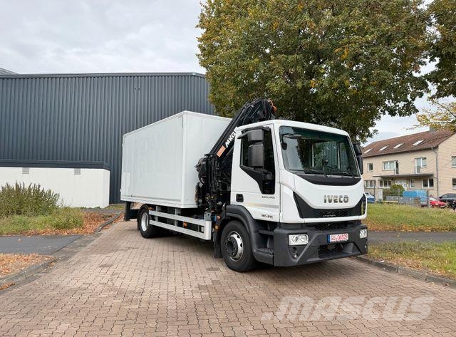 Iveco EUROCARGO 160E210 - Kran - Koffer - 32 TKm Vlakke laadvloer met kraan
