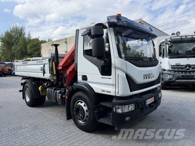 Iveco EuroCargo 180-320 Kipper mit Kran Palfinger 12.5 Sklápěče