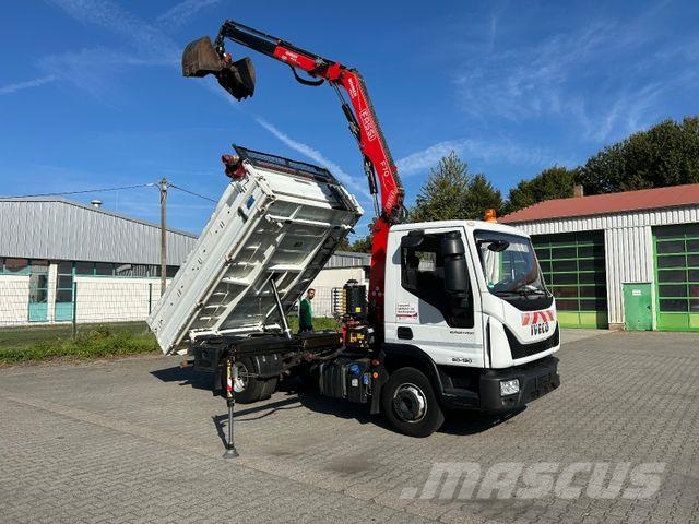Iveco EuroCargo 80-190 / Fassi F70 + Funk / Meiller Kipper