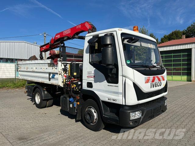 Iveco EuroCargo 80-190 / Fassi F70 + Funk / Meiller Kipper