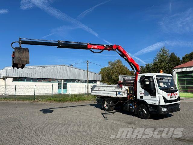 Iveco EuroCargo 80-190 / Fassi F70 + Funk / Meiller Kipper