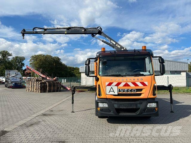 Iveco EuroCargo ML 120 E18 / Hiab 066 + Funk / LBW Pritschenwagen/Pritschenwagen mit Seitenklappe