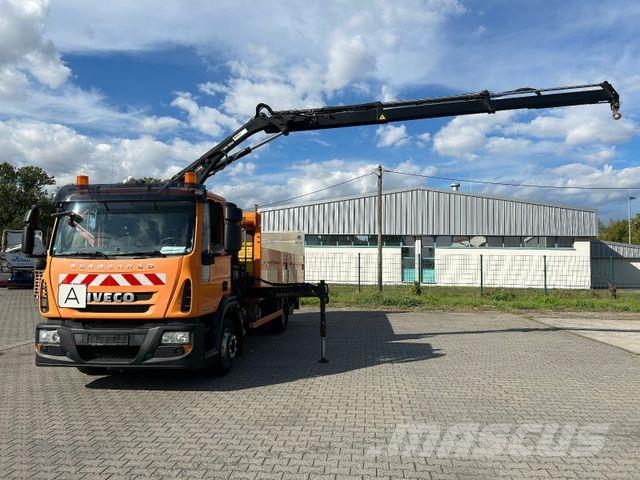 Iveco EuroCargo ML 120 E18 / Hiab 066 + Funk / LBW Pritschenwagen/Pritschenwagen mit Seitenklappe