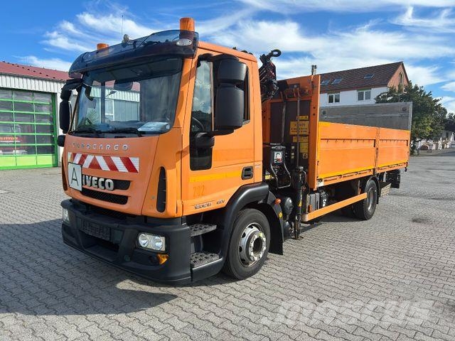 Iveco EuroCargo ML 120 E18 / Hiab 066 + Funk / LBW Pritschenwagen/Pritschenwagen mit Seitenklappe