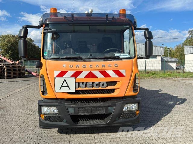 Iveco EuroCargo ML 120 E18 / Hiab 066 + Funk / LBW Pritschenwagen/Pritschenwagen mit Seitenklappe