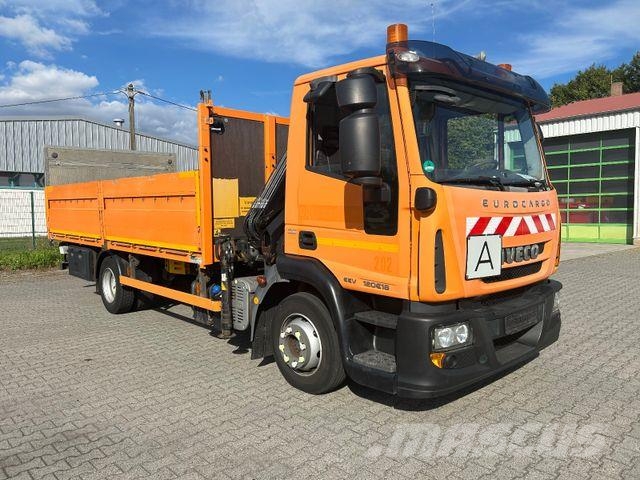 Iveco EuroCargo ML 120 E18 / Hiab 066 + Funk / LBW Pritschenwagen/Pritschenwagen mit Seitenklappe